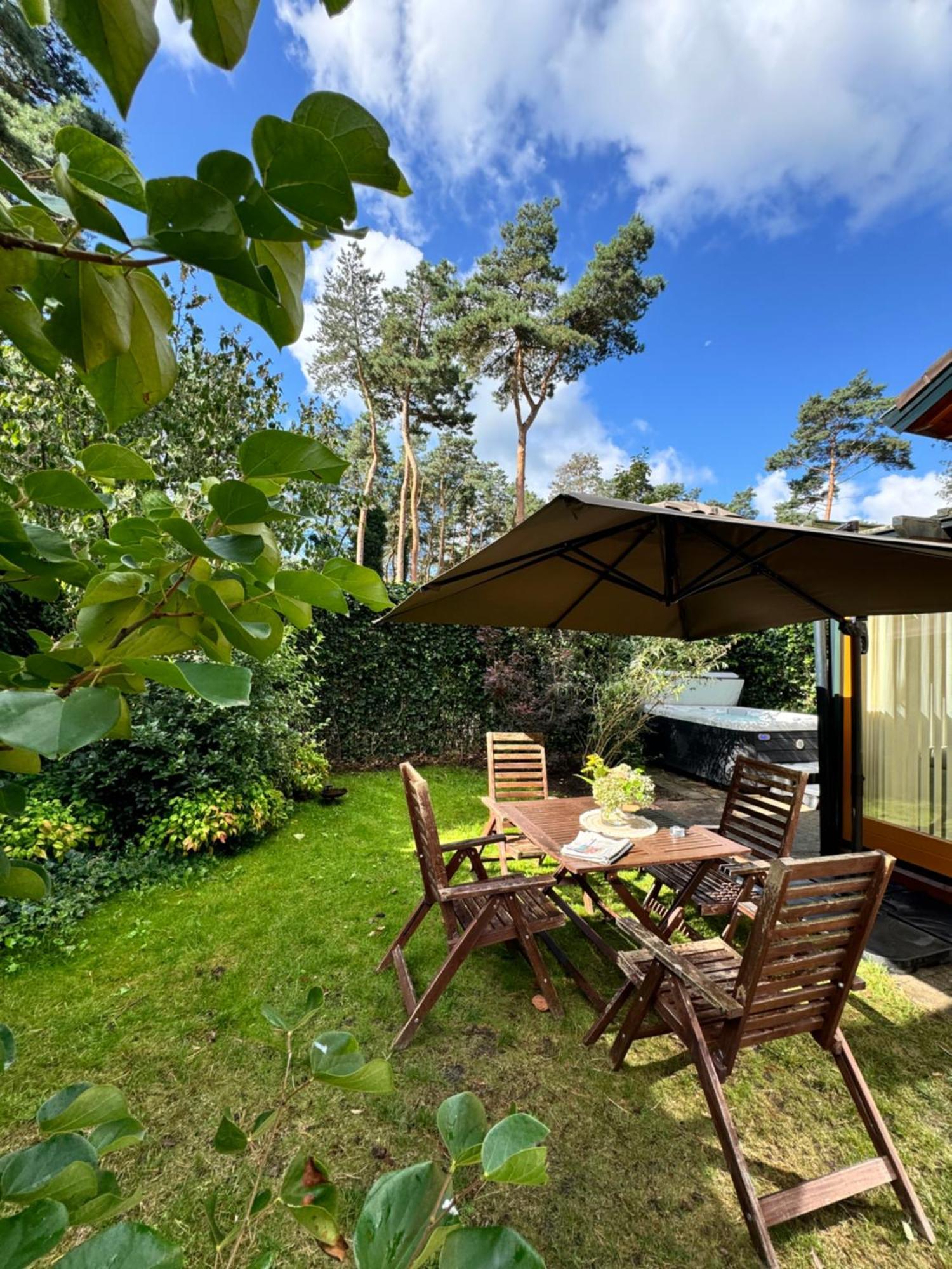 Houten Chalet/Bungalow In Het Bos, Sauna, Jacuzzi Meijel Exterior foto